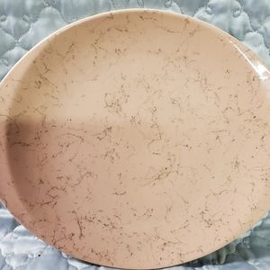 RB3 Vintage Blue Ridge Southern Pottery Pink Spiderweb Serving Platter Tray 12”